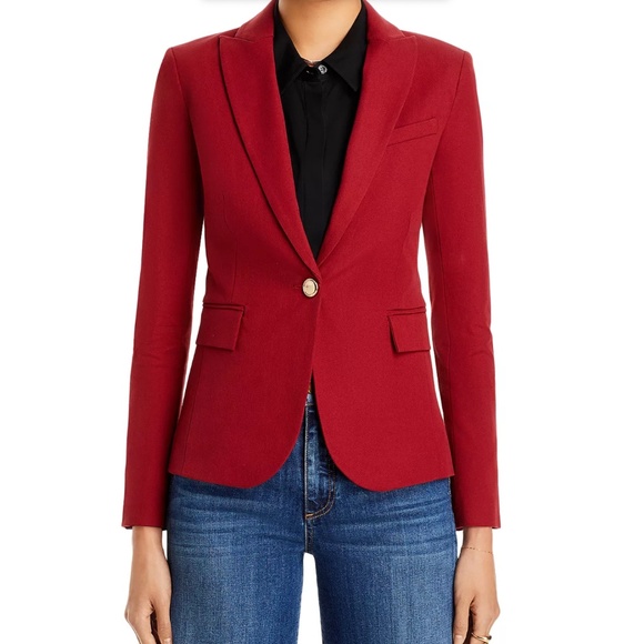 DEREK LAM 10 CROSBY Allie Single Breasted Blazer, Merlot, Size 16, Like-new! - Picture 13 of 15